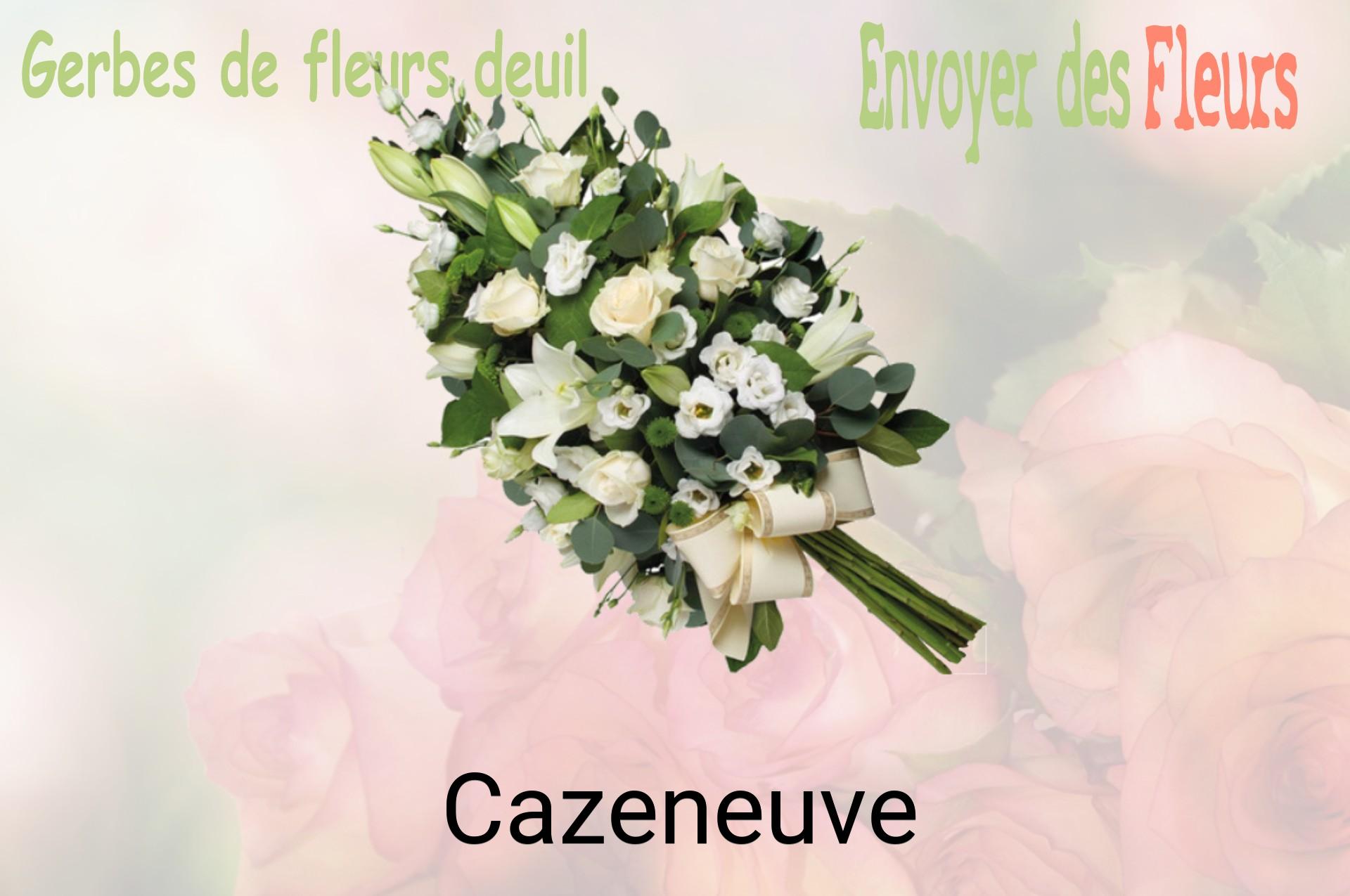 Gerbe de fleurs de deuil livrée à Cazeneuve